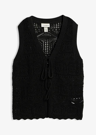 Gilet en maille ajourée