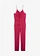 Jumpsuit van gestructureerde viscose, Kleur: bessenrood