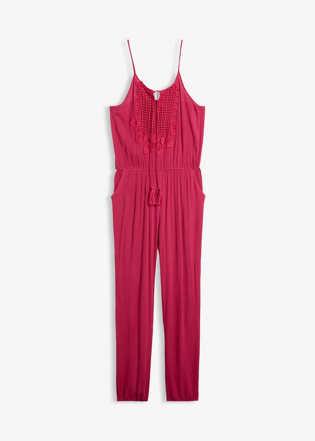 Combinaison en viscose texturée, Couleur: magenta