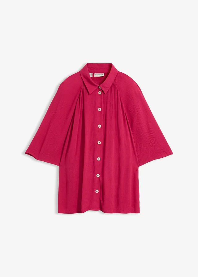Bluză oversize din viscoză cu textură