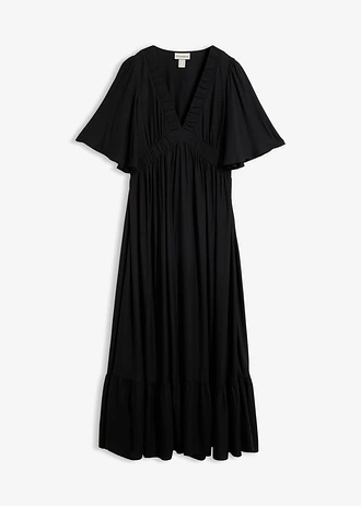 Robe longue en viscose fluide • noir plus size • Boutique bonprix