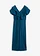 Maxi jurk met volant, Kleur: blauwpetrol