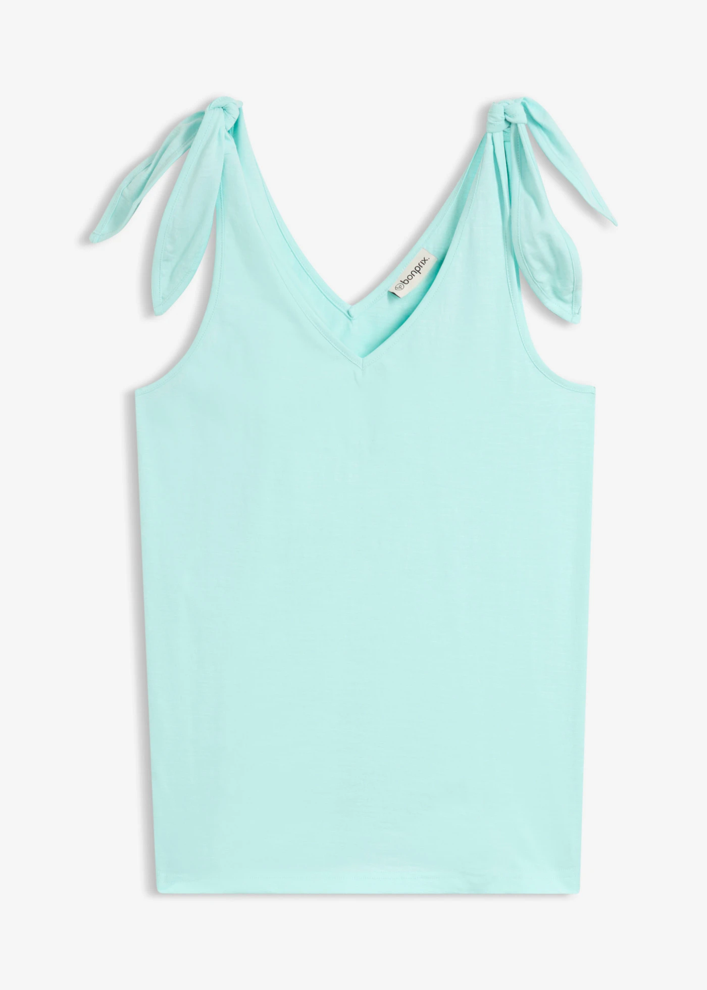 Top s uzly, z organické bavlny • modrá aqua • bonprix obchod