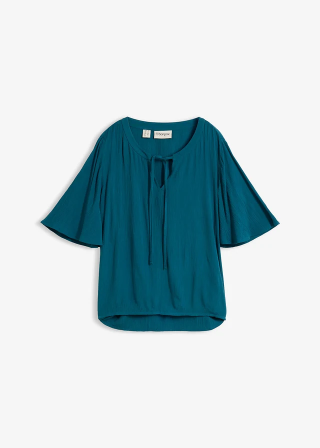 Tuniekblouse van soepele viscose • blauwpetrol • product-page.page-title-suffix