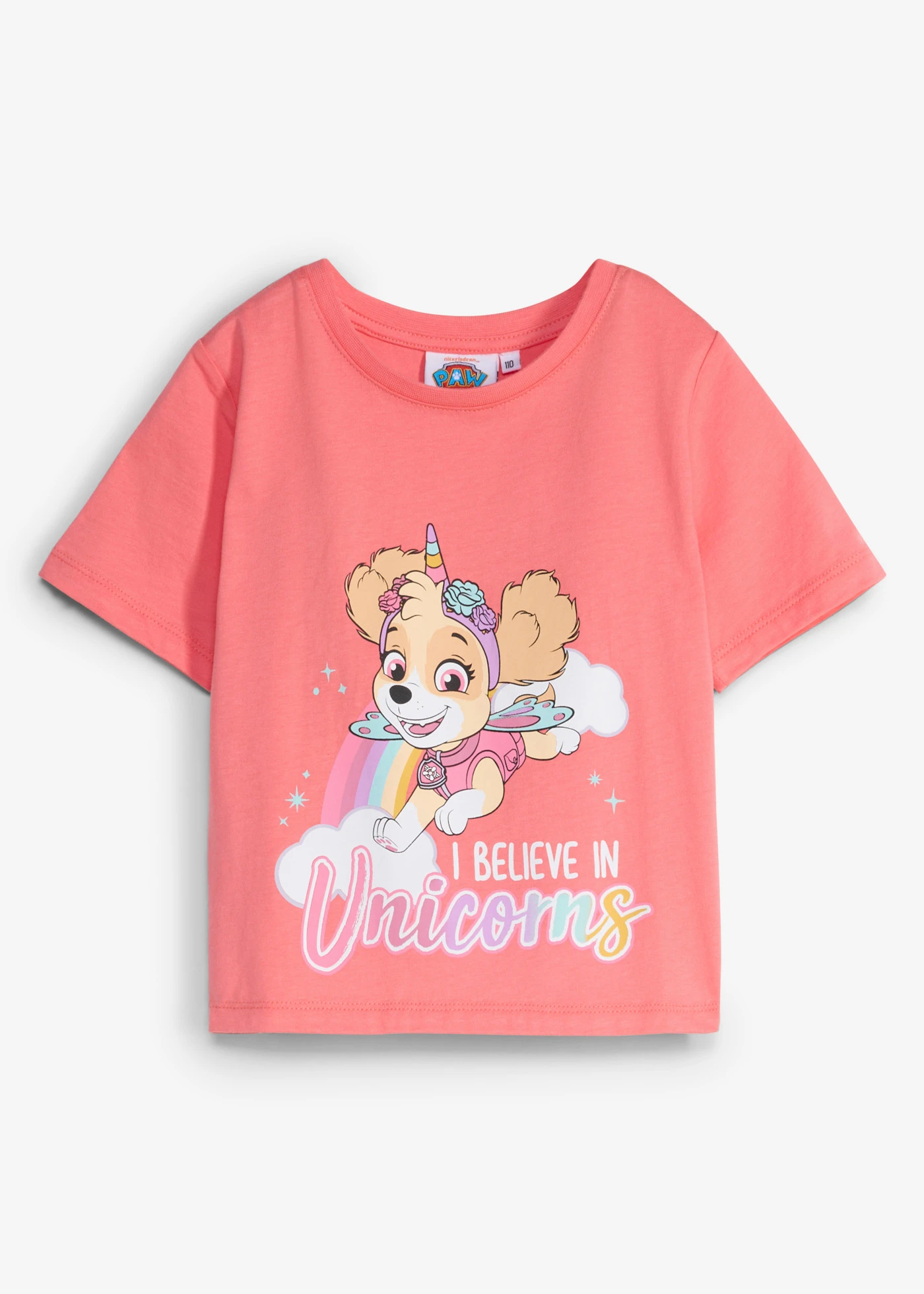 T-shirt z czystej bawełny z motywem Psiego Patrolu • różowy koralowy • sklep bonprix