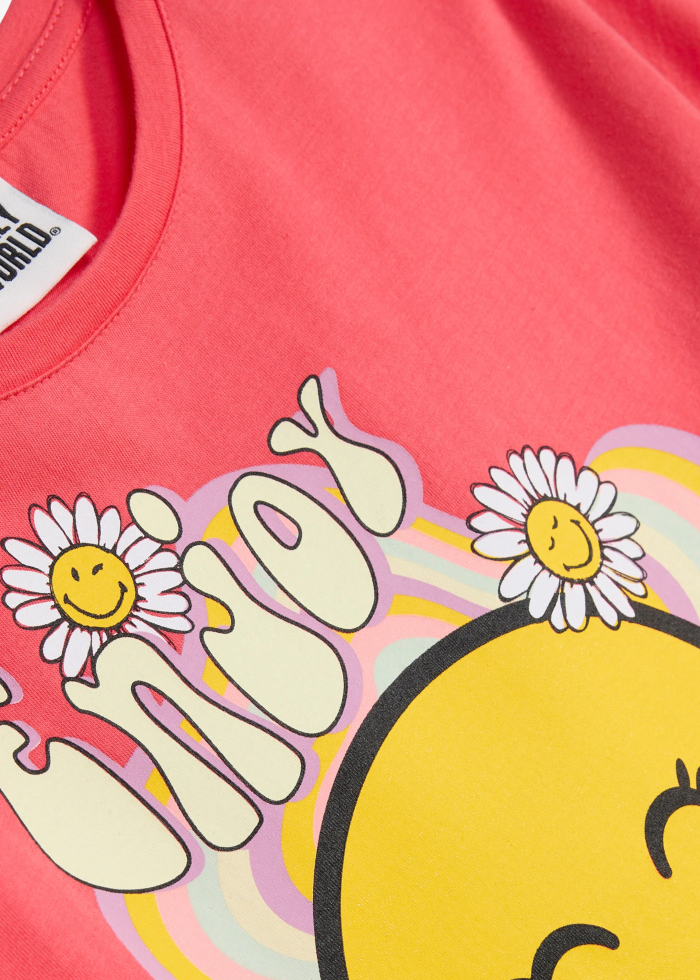 T-shirt Smiley 100% coton • rose paradis imprimé • Boutique bonprix