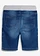 Sweat jeans bermuda, regular fit, Kleur: blauw denim