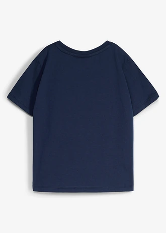 T-shirt z czystej bawełny z motywem Paw Petrol • ciemnoniebieski z nadrukiem • sklep bonprix