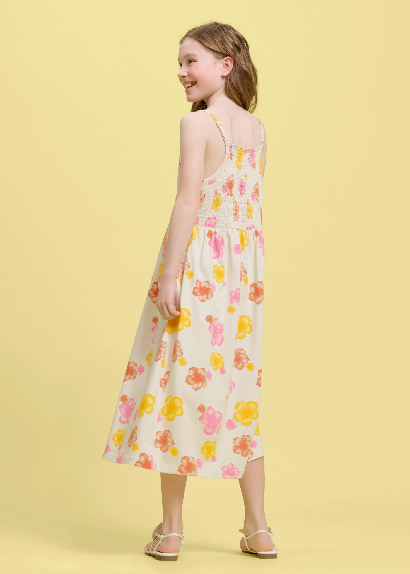 Jersey jurk van een elastische katoenmix • zilverkleur gebloemd • product-page.page-title-suffix