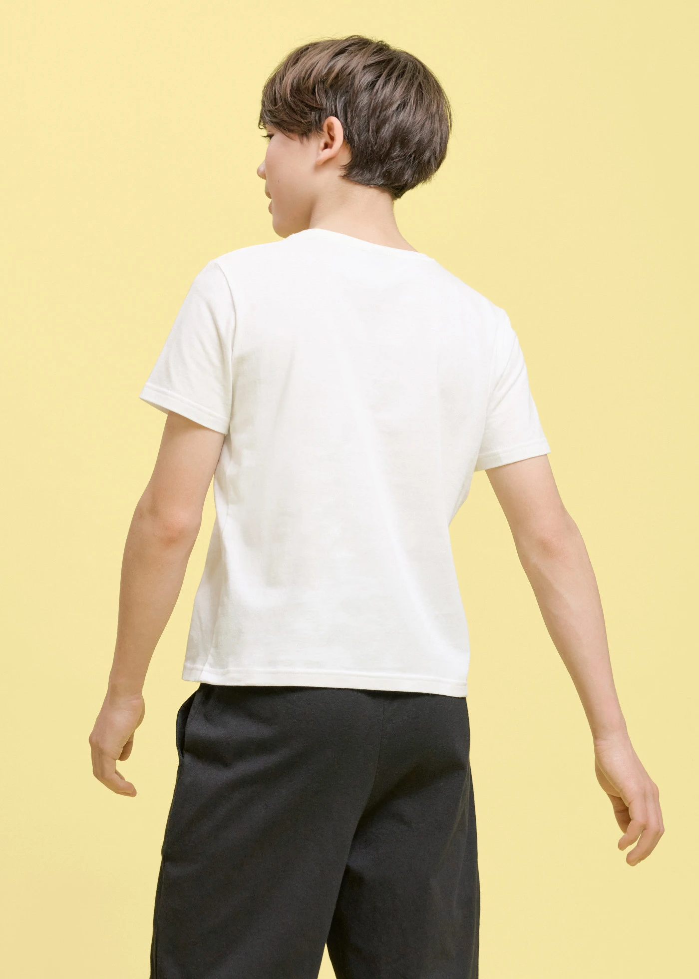 Lot de 5 T-shirts 100% coton • noir + 2x blanc + bleu foncé + gris clair chiné • product-page.page-title-suffix