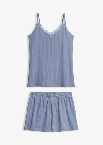 Shortama van pointelle jersey