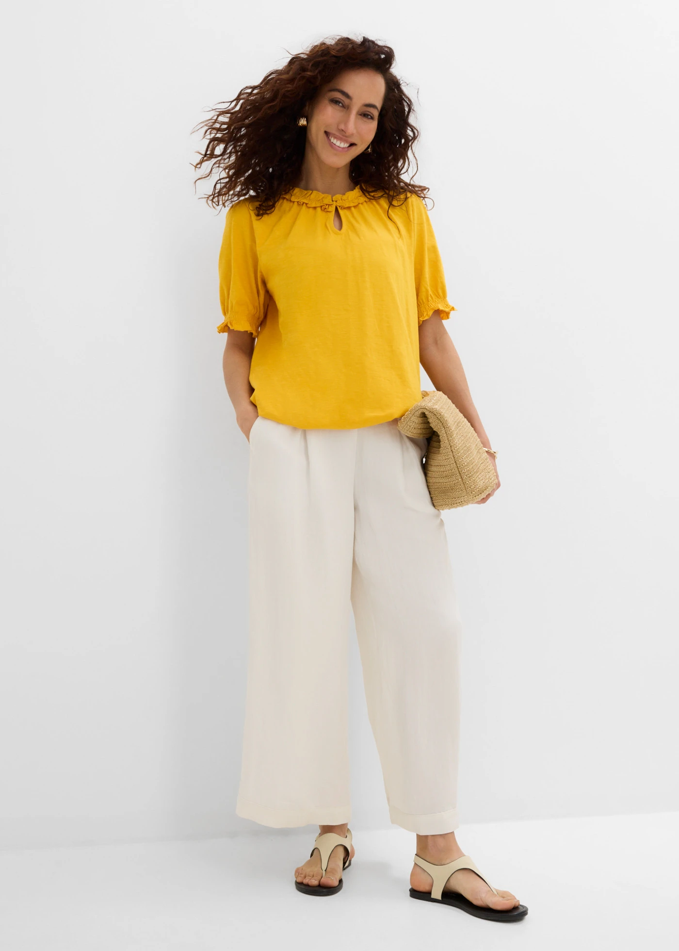 Shirt van katoen • saffraangeel • product-page.page-title-suffix