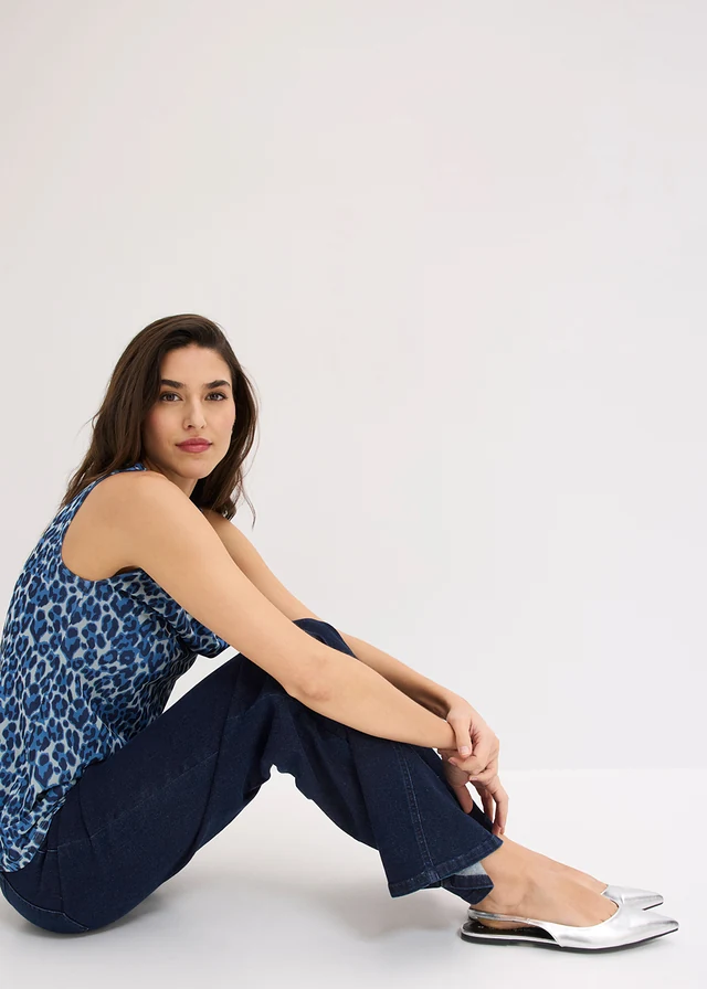 Top cu decolteu tip cascadă • bleumarin leo • magazin bonprix