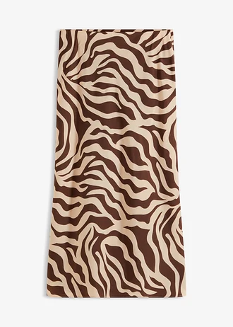 Jupe midi en satin fluide
