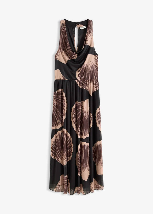 Maxi ruha neccből • fekete/mintás • bonprix áruház