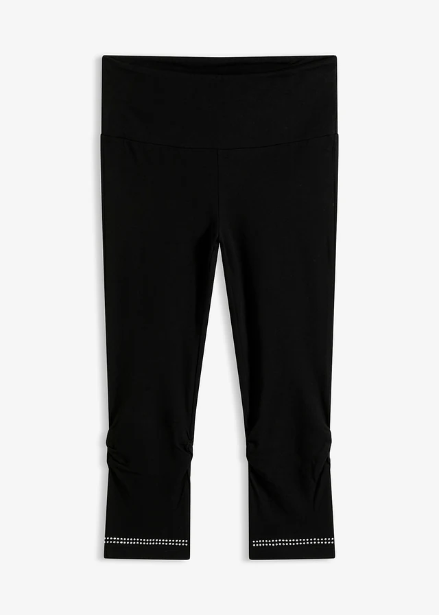 Colanți capri cu sclipici (set/2 buc.) • negru • magazin bonprix