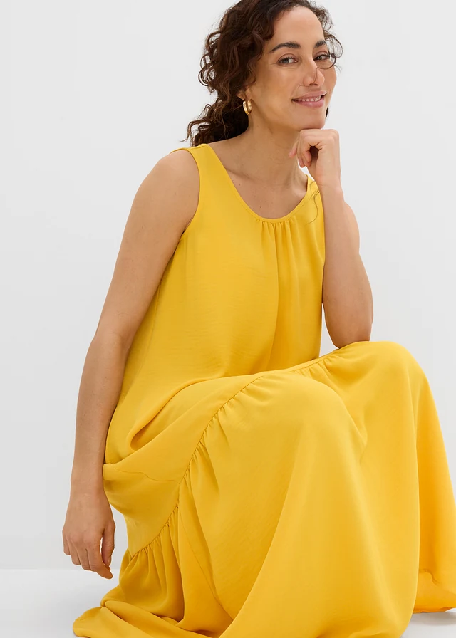 Rochie maxi largă • galben șofran • magazin bonprix