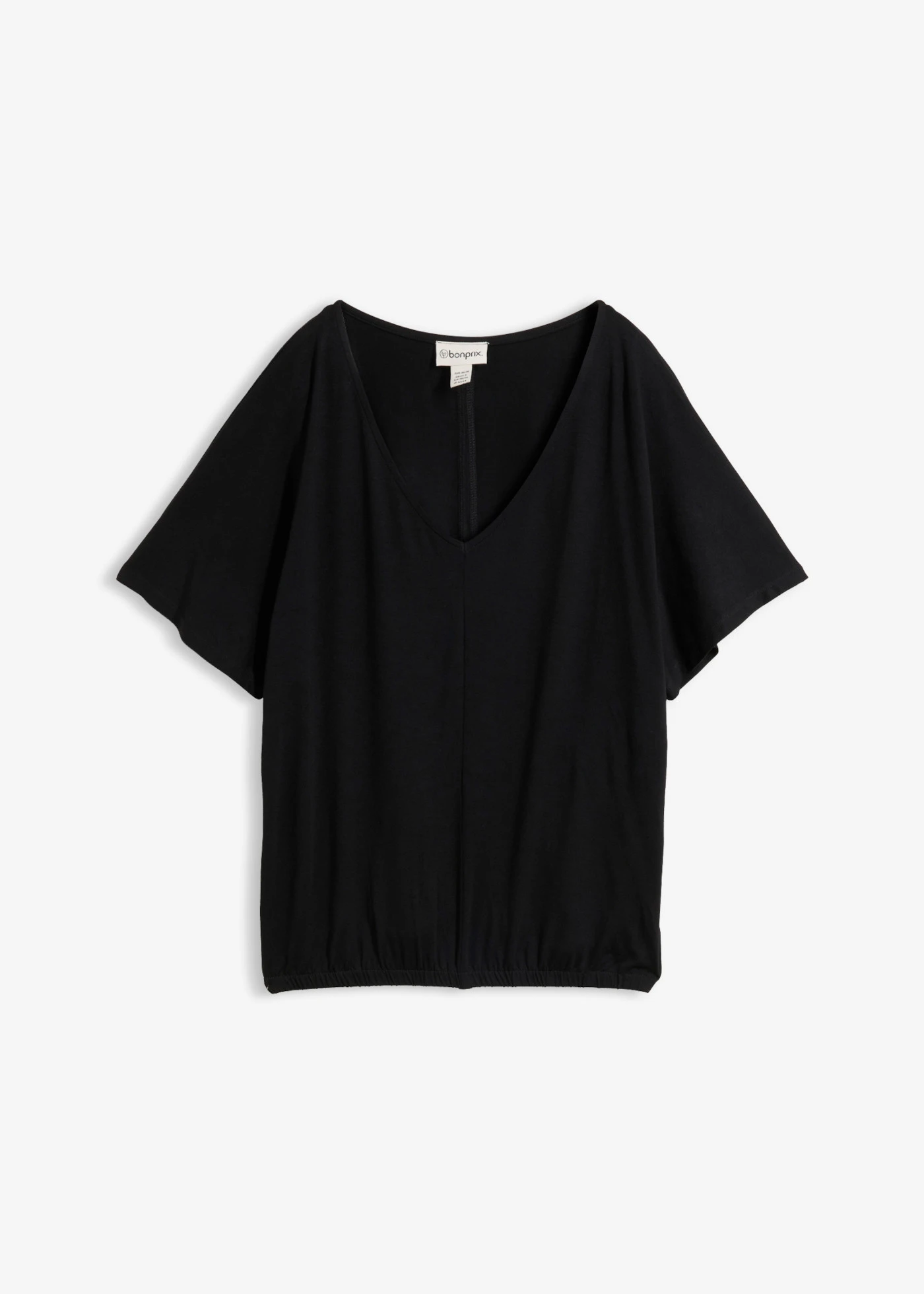 Oversized shirt in een viscosemix • zwart • product-page.page-title-suffix