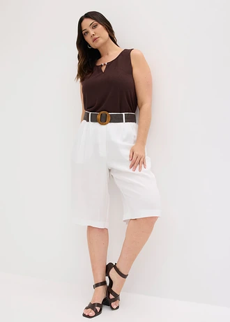 Bermuda en matière douce, Couleur: blanc
