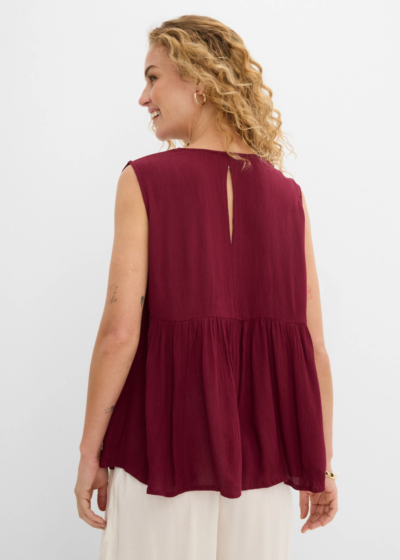 Blousetop van soepele viscose • esdoornrood • product-page.page-title-suffix