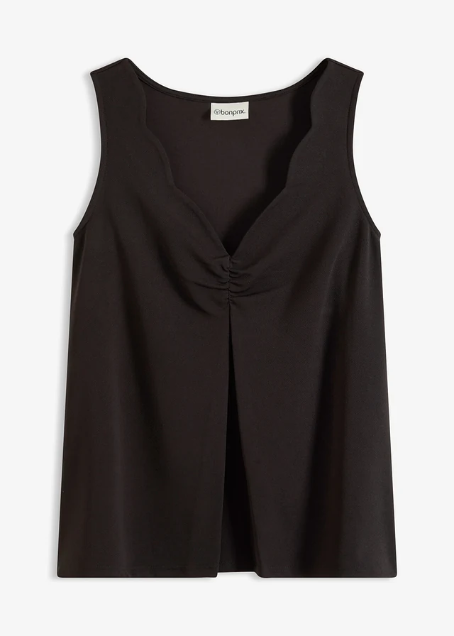 Top cu decolteu adânc • negru • magazin bonprix
