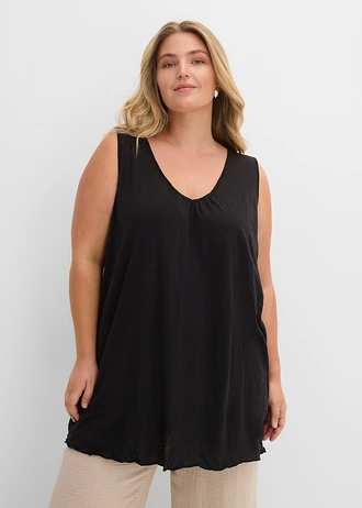 Crashed longtop • zwart plus size • bonprix online shop