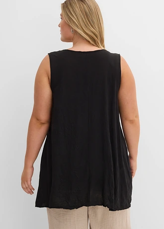 Crashed longtop • zwart plus size • bonprix online shop
