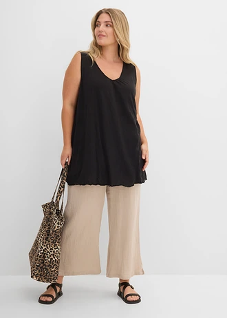 Crashed longtop • zwart plus size • bonprix online shop