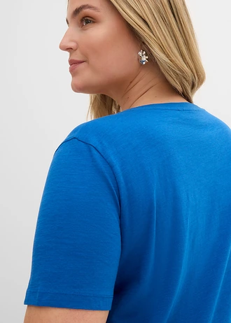 Katoenen shirt met print • azuurblauw met print plus size • bonprix online shop