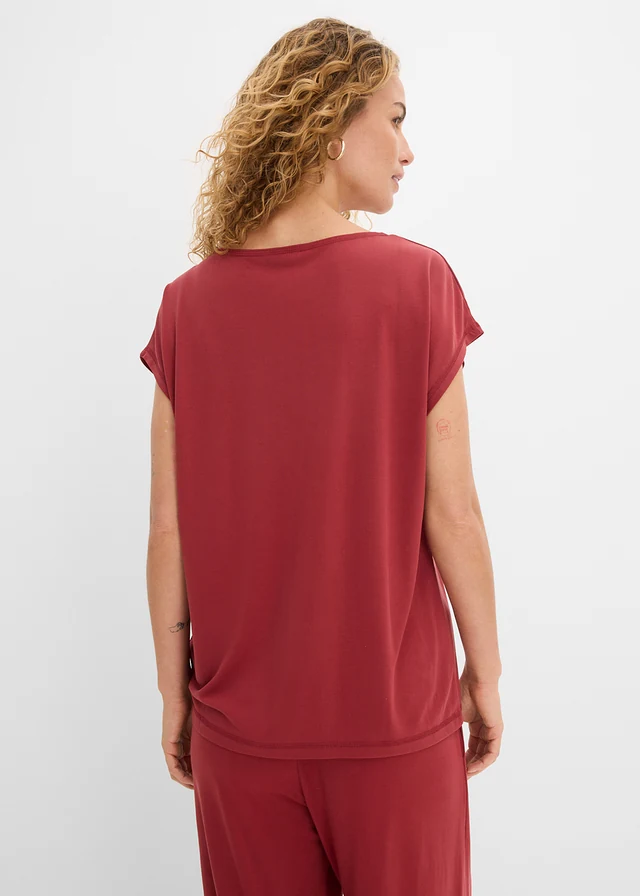 T-shirt doux en modal mélangé • rouge désert • product-page.page-title-suffix