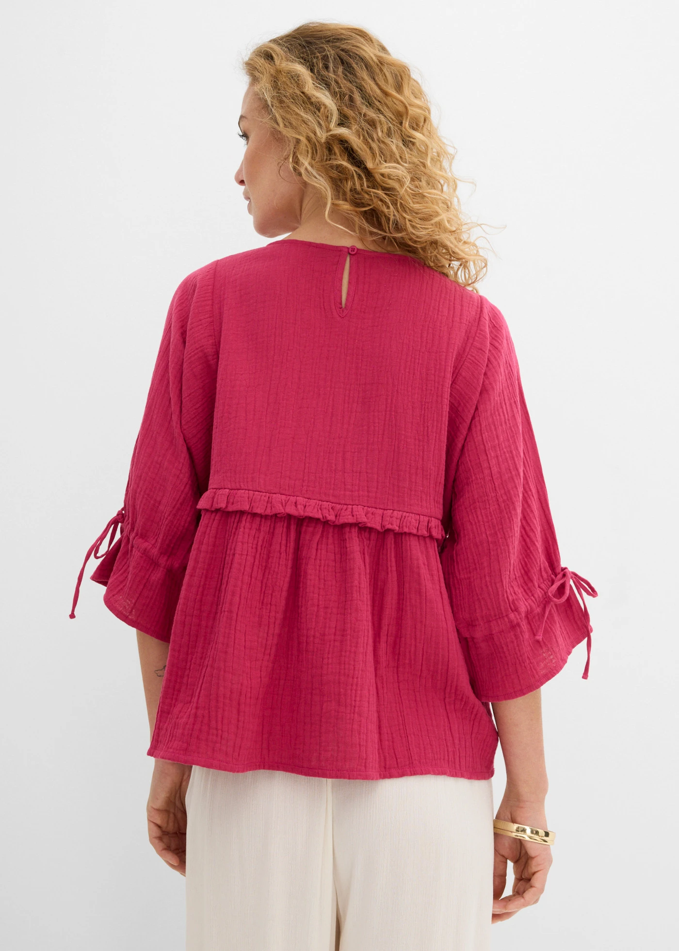 Blouse van luchtige mousseline • bessenrood • product-page.page-title-suffix