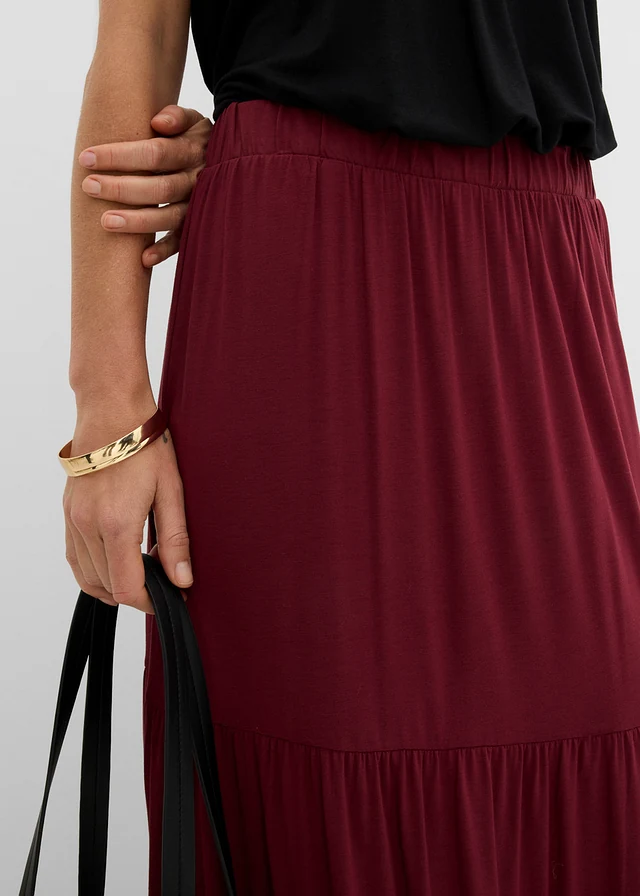 Strokenrok van een soepele viscose-mix • esdoornrood • product-page.page-title-suffix