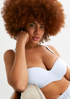 Multifunkční podprsenka s kosticemi a organickou bavlnou (2 ks v balení), barva: bílá + černá