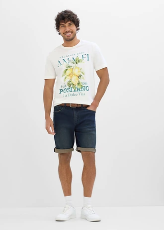 Tricou din bumbac organic 100%, culoare: ecru, cu imprimeu
