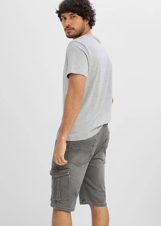 Lot de 3 T-shirts, Couleur: anthracite chiné + gris clair chiné + noir