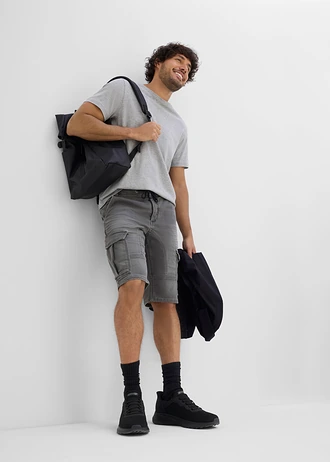 Tricou (set/3 buc.) • antracit melanj + gri deschis melanj + negru • magazin bonprix