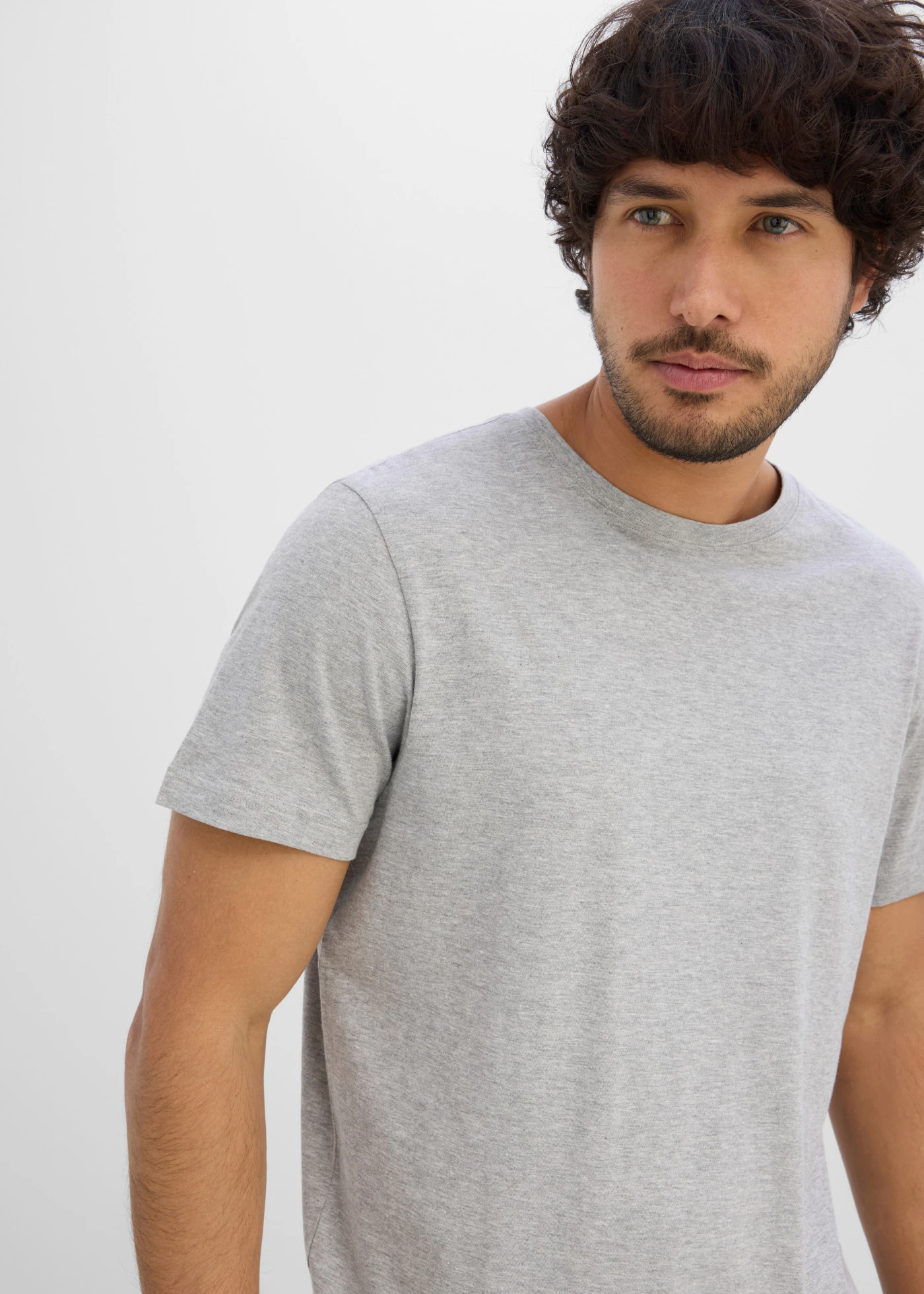 Tricou (set/3 buc.) • antracit melanj + gri deschis melanj + negru • magazin bonprix