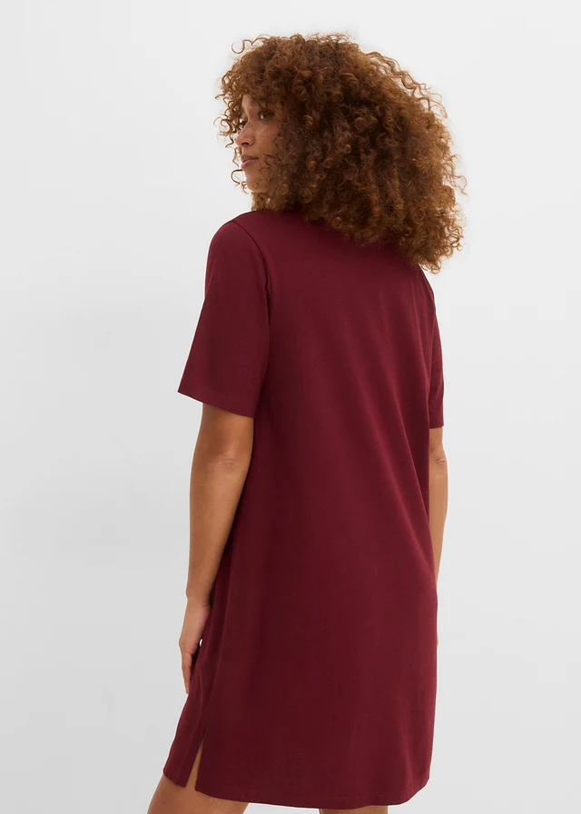 Rochie oversize din tricot • roșu arțar • magazin bonprix