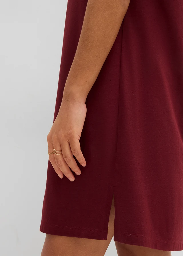 Robe T-shirt oversize • rouge érable • product-page.page-title-suffix
