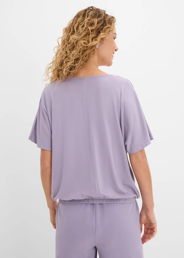 Bluză oversize din mix moale cu viscoză • violet fumuriu • magazin bonprix
