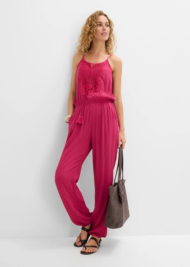 Combinaison en viscose texturée • magenta • product-page.page-title-suffix