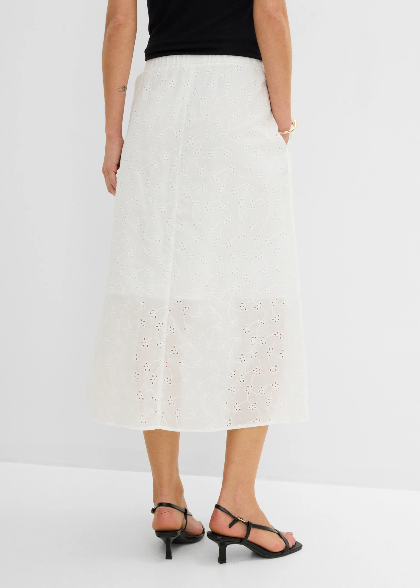 Jupe midi 100% coton • écru • product-page.page-title-suffix