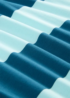 Robe boxy, 100% coton • bleu aqua/pétrole rayé • Boutique bonprix