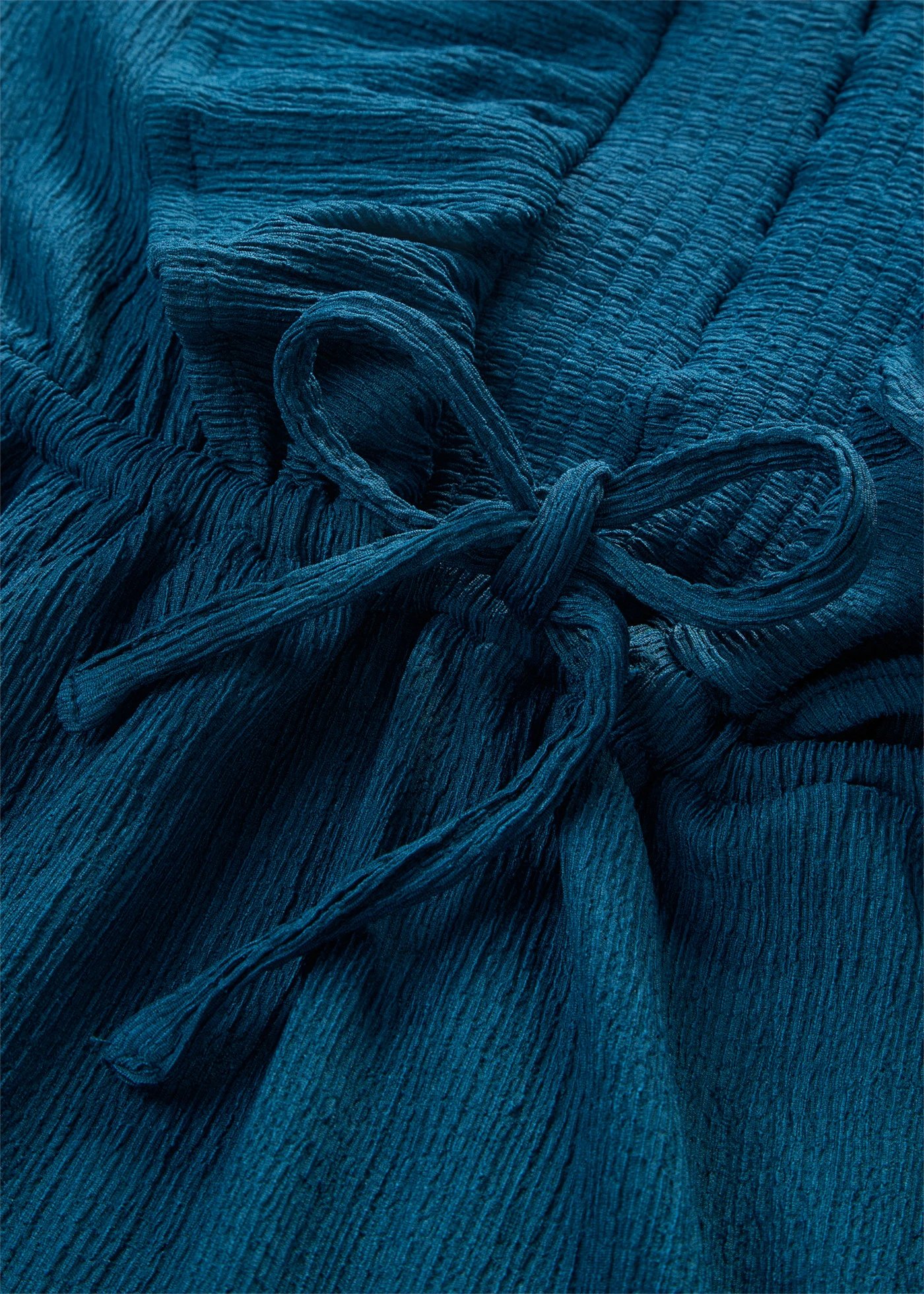 Maxi jurk met volant • blauwpetrol • product-page.page-title-suffix