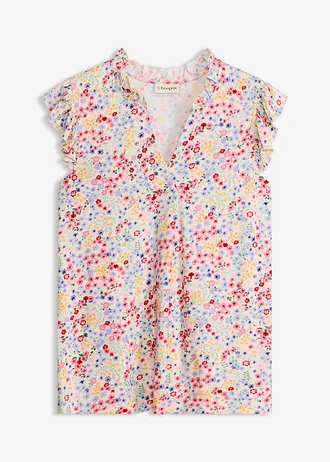 T-shirt doux en viscose mélangée