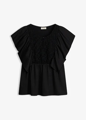 Blouse en crêpe texturé