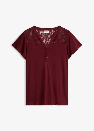 Henley shirt in een viscosemix