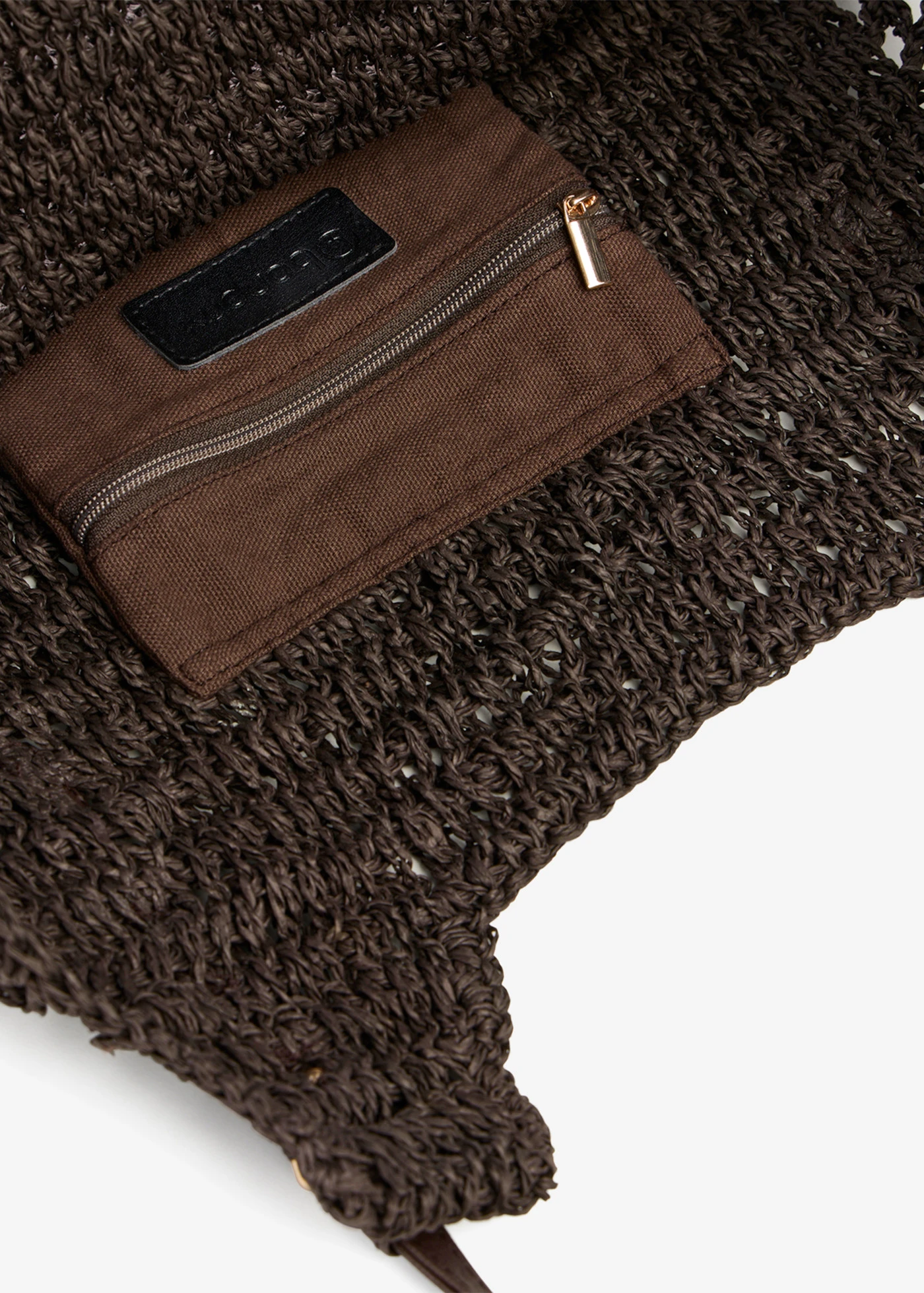 Rieten shopper met gespdetails • donkerbruin • bonprix online shop