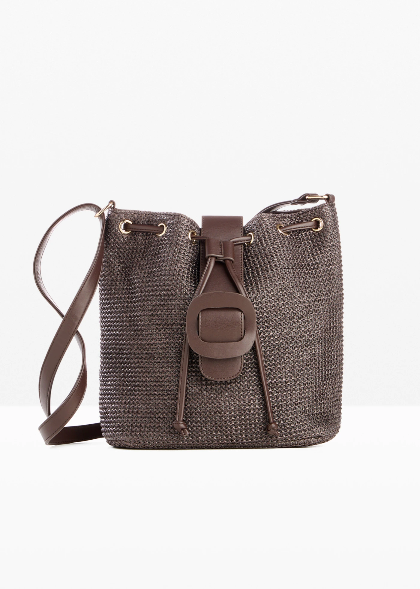Sac bourse effet paille • marron foncé • product-page.page-title-suffix