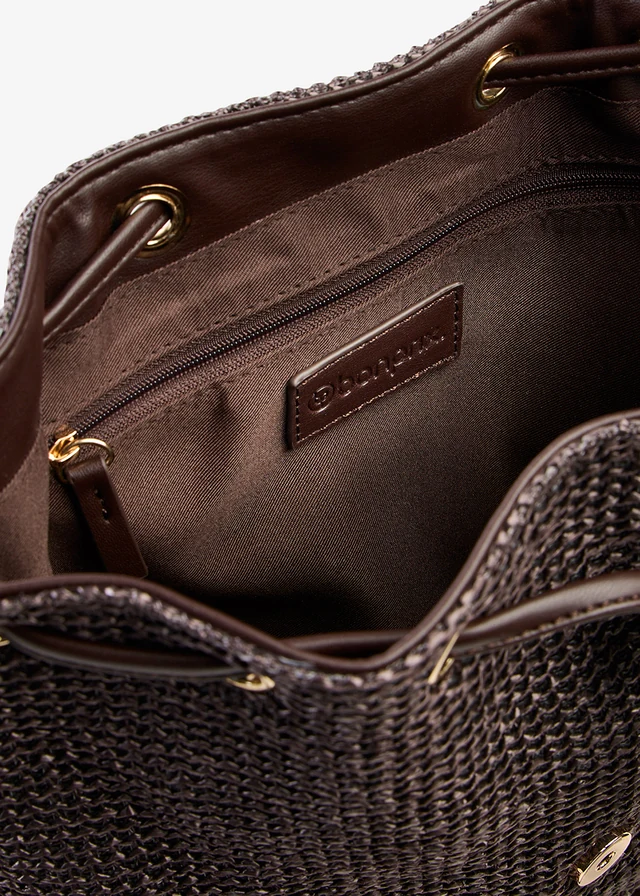 Sac bourse effet paille • marron foncé • product-page.page-title-suffix